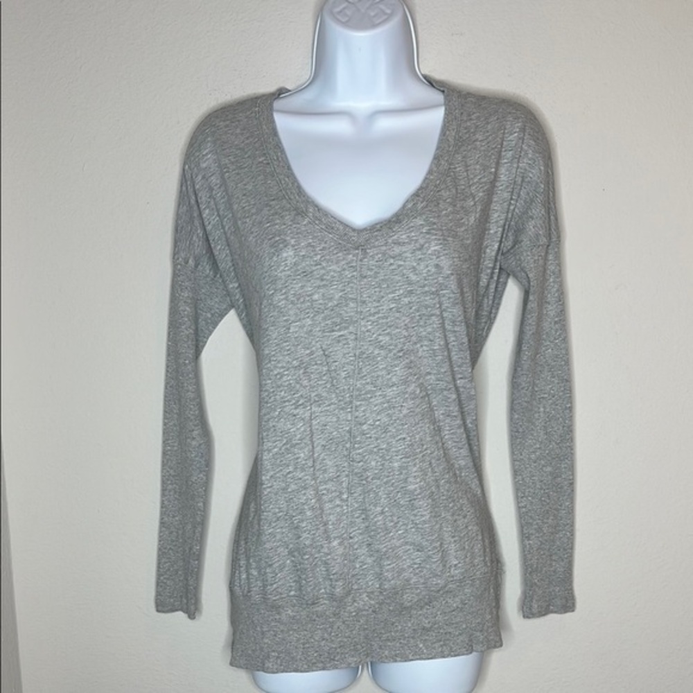 Bobi Light Gray Long Sleeve Top
